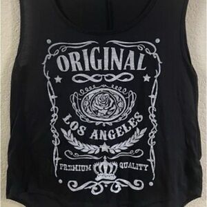Los Angeles Graphic Black Tank Top
